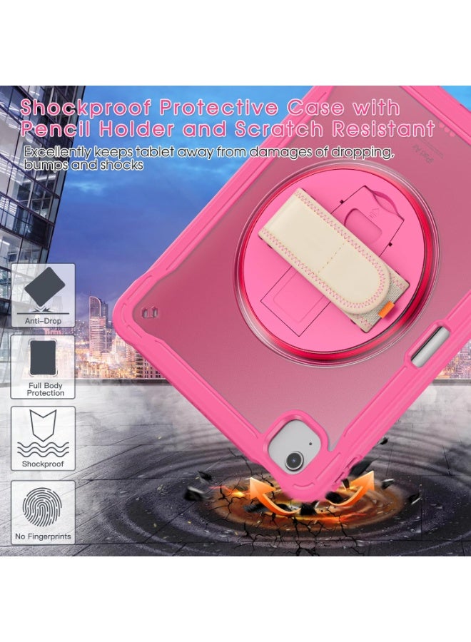 Case for iPad Air 11 inch M3/M2(2025/2024) and Air 5th/4th Generation 10.9‘’ & Pro 11inch 4th/3rd/2nd/1st(22/21/20/18) Cover with Pencil Holder,Screen Protector,Hand Stand, pen, Pink - Image 3