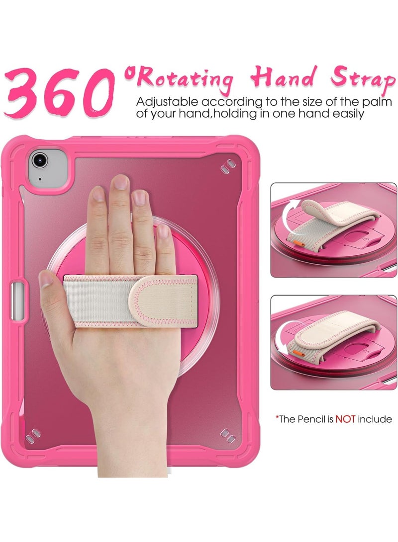 Case for iPad Air 11 inch M3/M2(2025/2024) and Air 5th/4th Generation 10.9‘’ & Pro 11inch 4th/3rd/2nd/1st(22/21/20/18) Cover with Pencil Holder,Screen Protector,Hand Stand, pen, Pink - Image 5