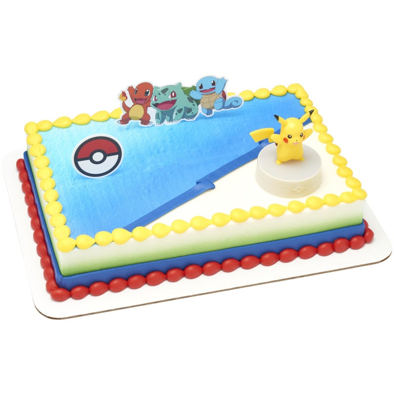 DecoPac DecoSetÂ® PokÃ©mon Light Up Pikachu Cake Topper, 3 Piece Decoration Set, Birthday Decorations For All Size and Shape Cakes | For Birthday And Celebrations - Image 1