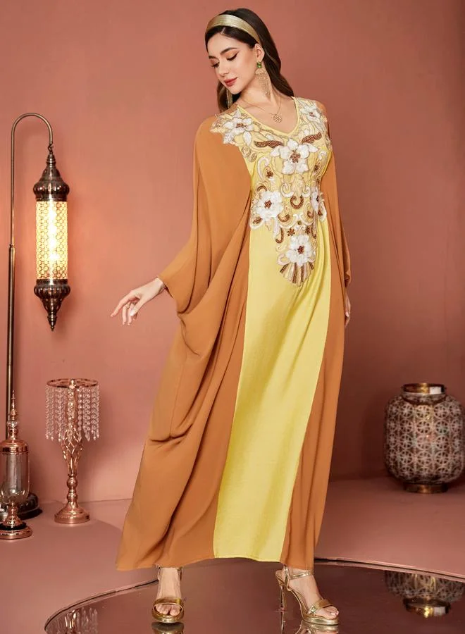 تايك تو جلابية مزينة برقع زهور