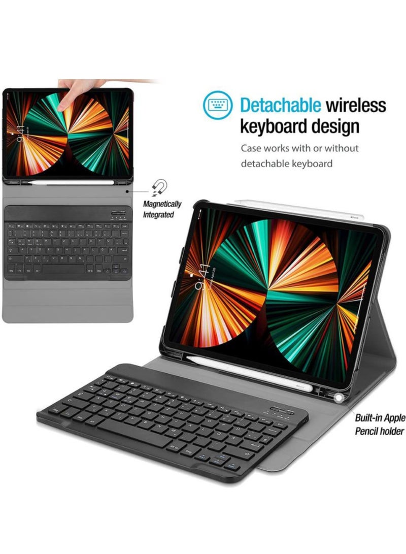 KASTWAVE Case for iPad Pro 12.9 5th /4th /3rd Generation 2021 2020 2018, with Detachable Wireless Keyboard - Image 2