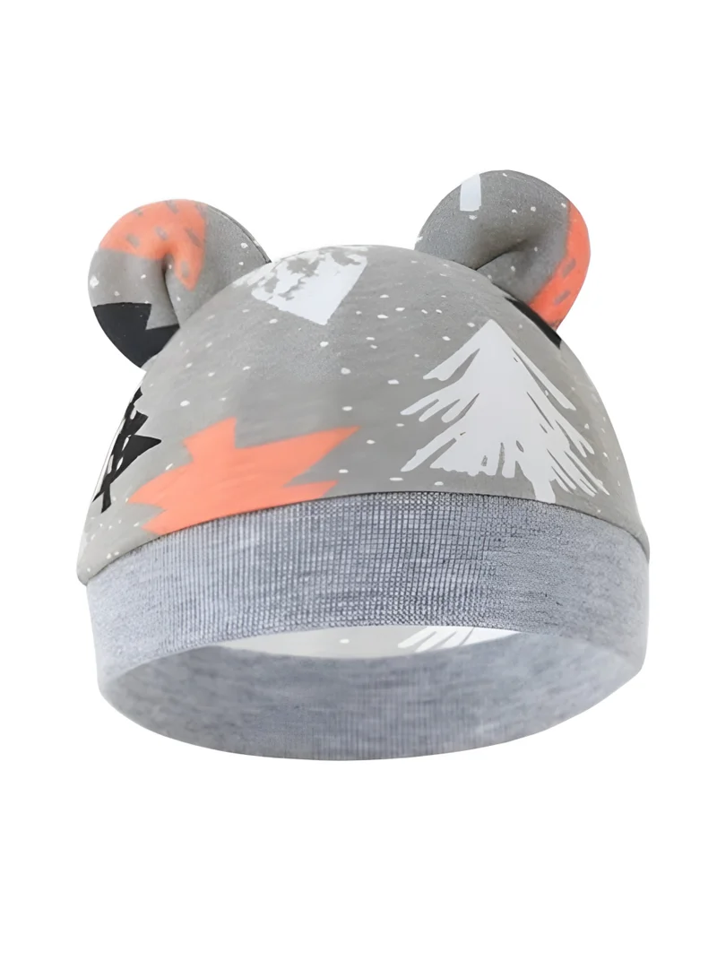 بامبيميسي طقم قبعة وقفازات وأحذية أطفال بطبعة شجر الصنوبر من بامبي ميتشي - رمادي