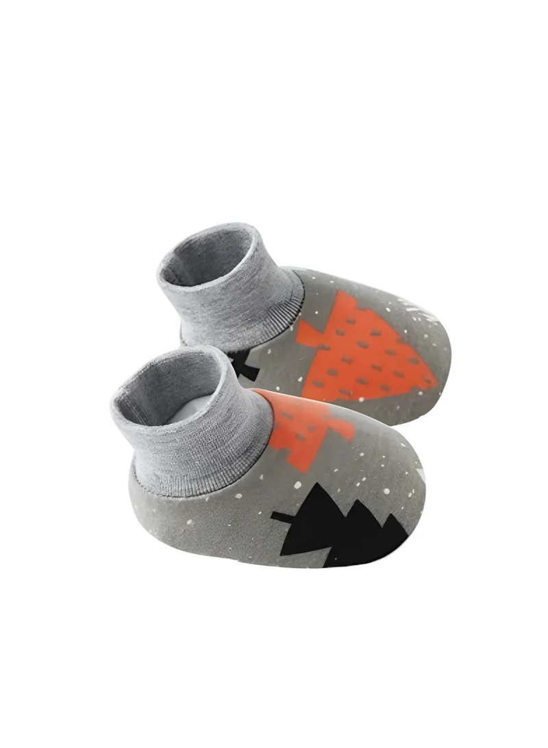 بامبيميسي طقم قبعة وقفازات وأحذية أطفال بطبعة شجر الصنوبر من بامبي ميتشي - رمادي