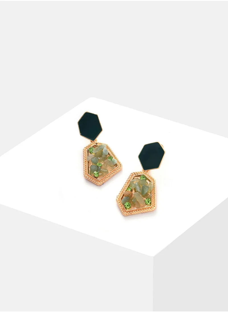 سوهي Green Contemporary Ear Cuff Earrings