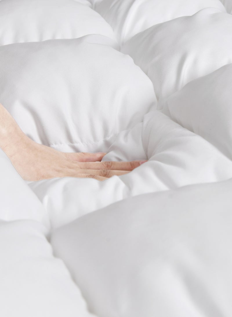 سيد المنسوجات المنزلية لباد مرتبة من الألياف الدقيقة، تناسب سرير مزدوج بحجم 200 × 200 سم، بسمك 14 سم، مع جيب عميق 35 سم، حجم كينغ. - Image 5