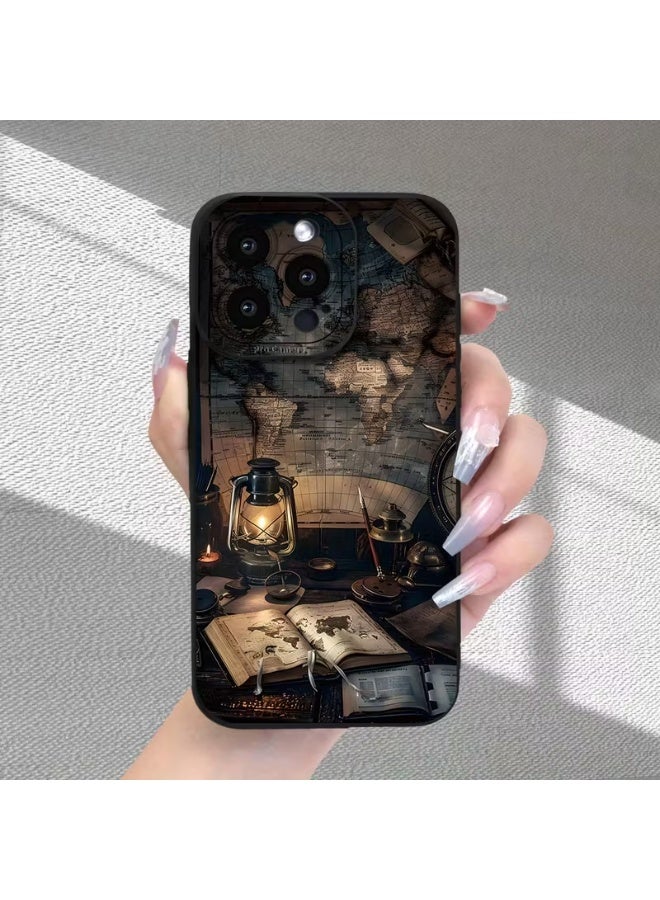 Temu A geo-patterned phone case with a premium matte finish, offering full lens protection, shock resistance, drop resistance, and fingerprint resistance. Compatible with iPhone 14 Pro. - Image 1