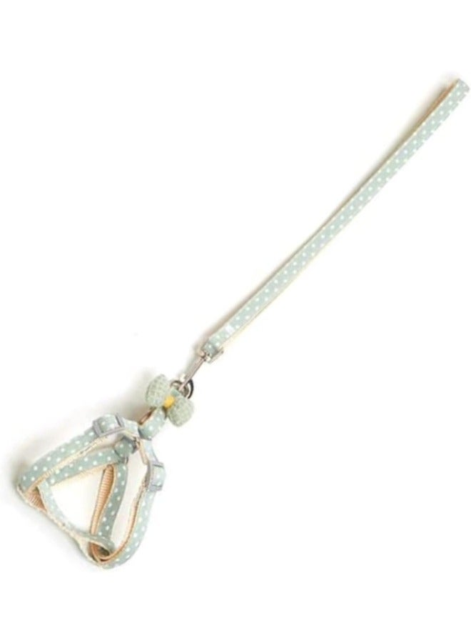 PETSARY Cat and Dog Harness Summer Polka Dot Pattern Dog Harness Without Pulling Force | Walking pet Strap, with 2 Metal Ring and Handle Adjustable | Suitable for Small and Medium-Sized Cats and Dogs - Image 1