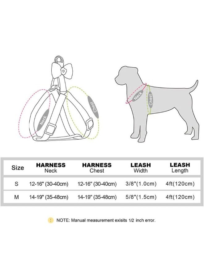 PETSARY Cat and Dog Harness Summer Polka Dot Pattern Dog Harness Without Pulling Force | Walking pet Strap, with 2 Metal Ring and Handle Adjustable | Suitable for Small and Medium-Sized Cats and Dogs - Image 4