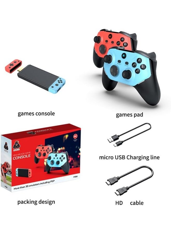 L M66 4K Game Stick 64GB Video Game Console – 20,000+ Classic Games, Dual 2.4G Wireless Controllers, Plug & Play TV Gaming System for Family & Party Fun - Image 4