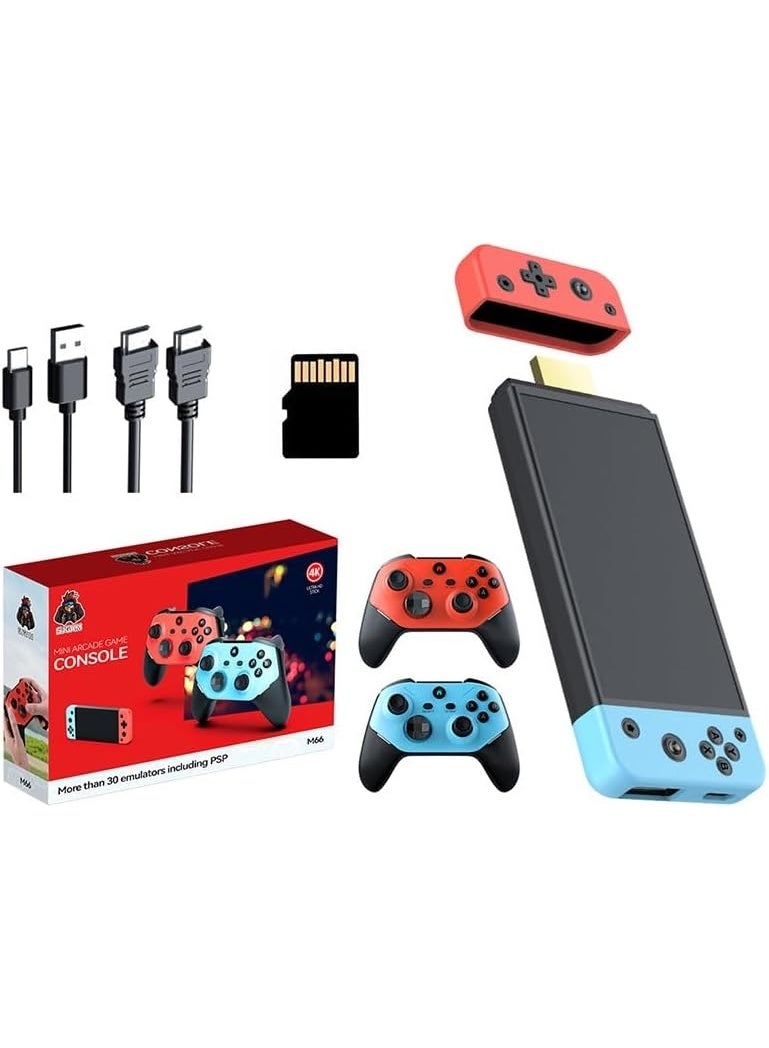 L M66 4K Game Stick 64GB Video Game Console – 20,000+ Classic Games, Dual 2.4G Wireless Controllers, Plug & Play TV Gaming System for Family & Party Fun - Image 3