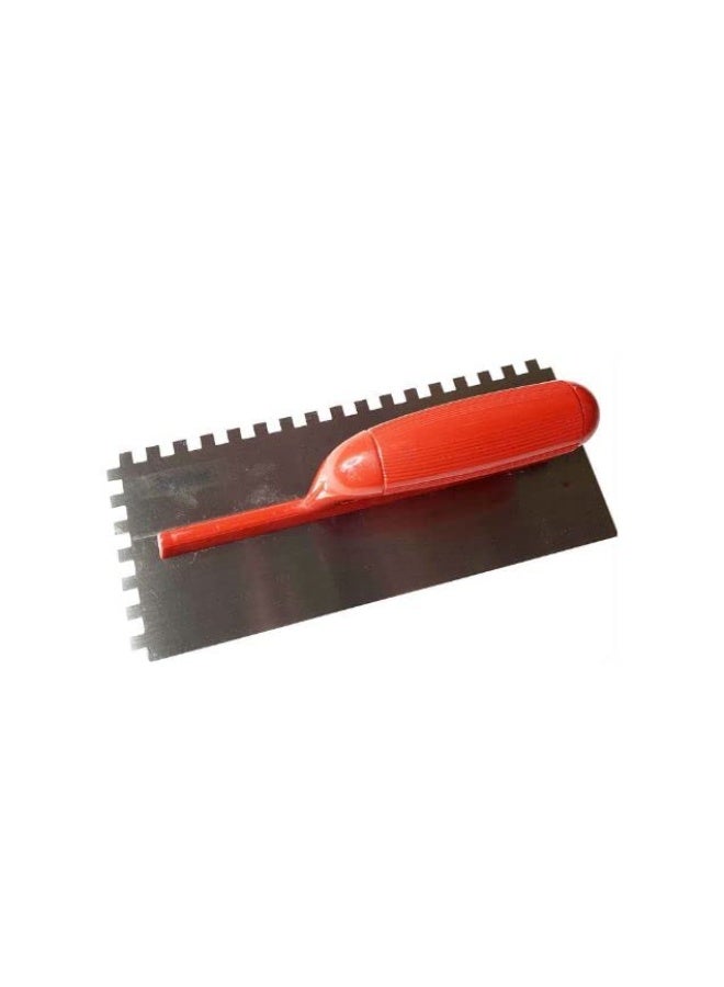 ROBUSTLINE Steel Plastering Trowel Grout Float Stainless Steel Tiling Square Corner Flooring Professional For Plastering For Bricklayer Type C - Square Teeth - Image 4