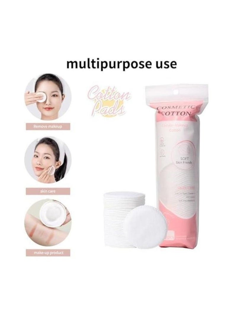 Round cotton pads for removing makeup, suitable for all skin types, very soft on your skin, lint-free, soft multi-layered makeup removal pads, for removing nail polish, 80 pieces. - Image 3