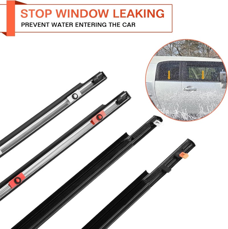 ACLONG Door Window Moulding Trim Weatherstrip for Toyota FJ Cruiser 2007-2014 - 4 Piece Set - Image 5