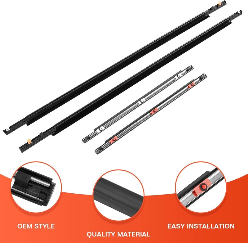 ACLONG Door Window Moulding Trim Weatherstrip for Toyota FJ Cruiser 2007-2014 - 4 Piece Set - Image 4
