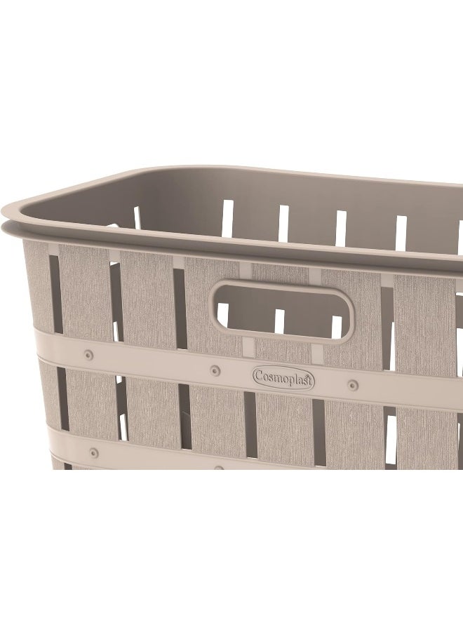 Cosmoplast 40L Cedargrain Laundry Bin  (Warm Taupe)  - Image 3