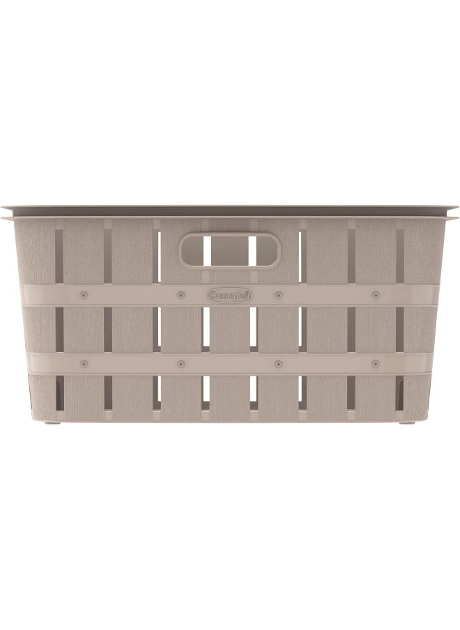 Cosmoplast 40L Cedargrain Laundry Bin  (Warm Taupe)  - Image 1