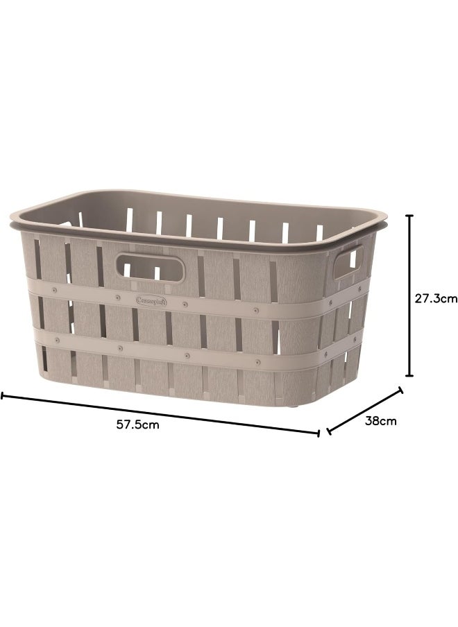 Cosmoplast 40L Cedargrain Laundry Bin  (Warm Taupe)  - Image 5