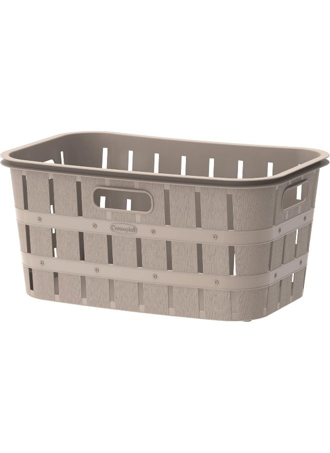 Cosmoplast 40L Cedargrain Laundry Bin  (Warm Taupe)  - Image 2