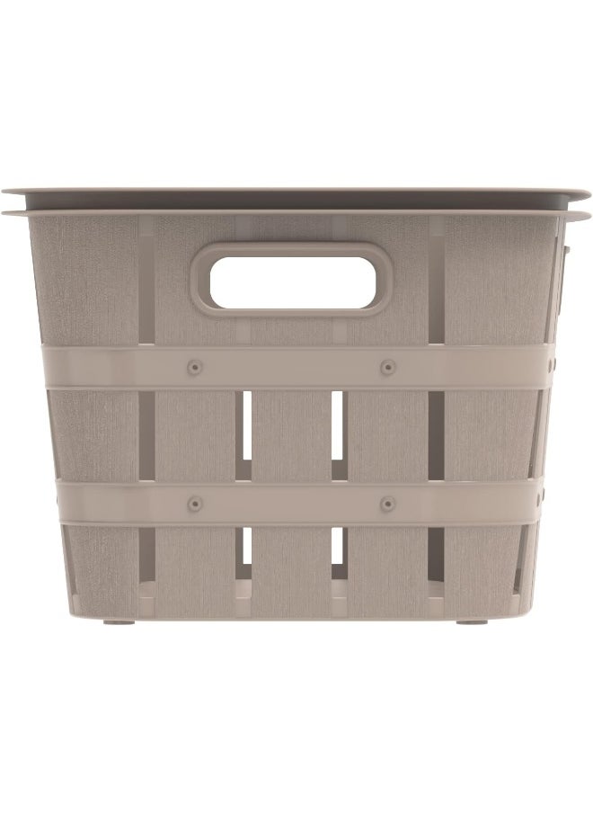 Cosmoplast 40L Cedargrain Laundry Bin  (Warm Taupe)  - Image 4