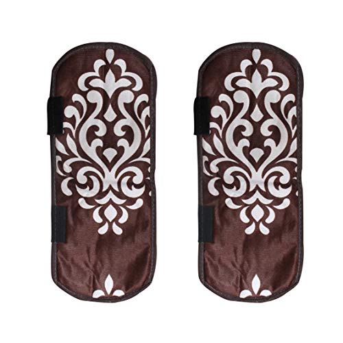 KANUSHI Industries Floral Design 1 Fridge Cover for Top with 6 Utility Pockets (Brown Color) + 2 Handles Covers + 3 Fridge Mats - Image 3