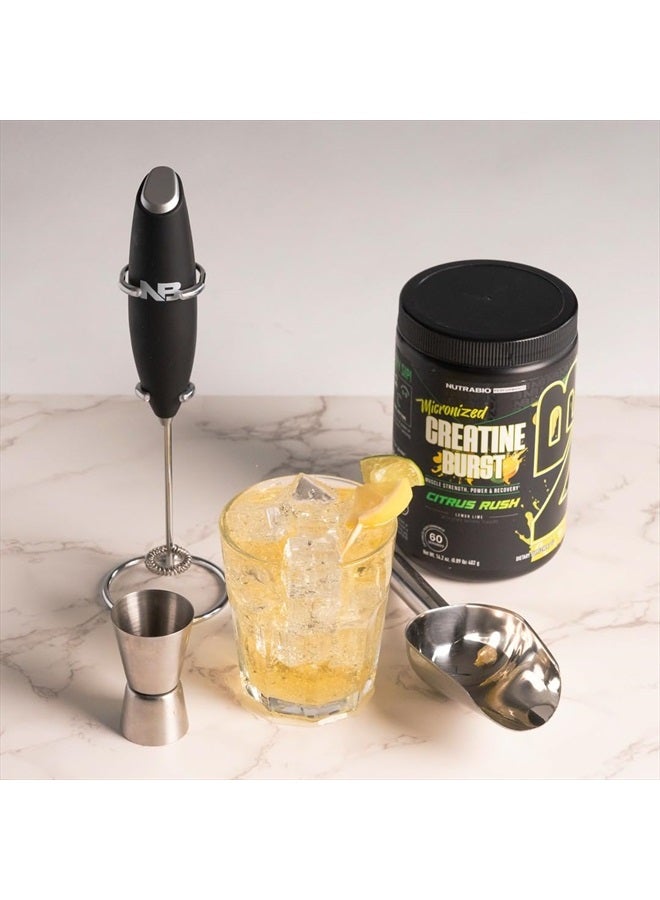 NutraBio Creatine Burst – Micronized Creatine Monohydrate Powder – 300 G – Muscle Growth, Reduce Soreness – Faster Recovery Time – 60 Servings Citrus Rush - Image 5