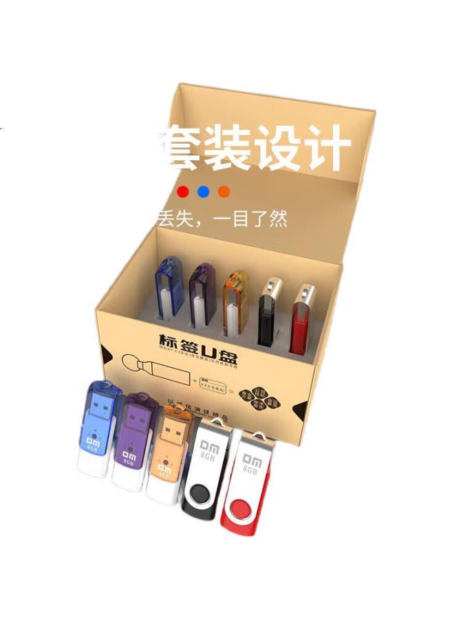 DM Dm Damai 8Gb Usb2.0 Flash Drive Pd209 For Bidding Usb Flash Drive Plug And Play Small Capacity Computer Label U Disk 10Pcs/Box - Image 1
