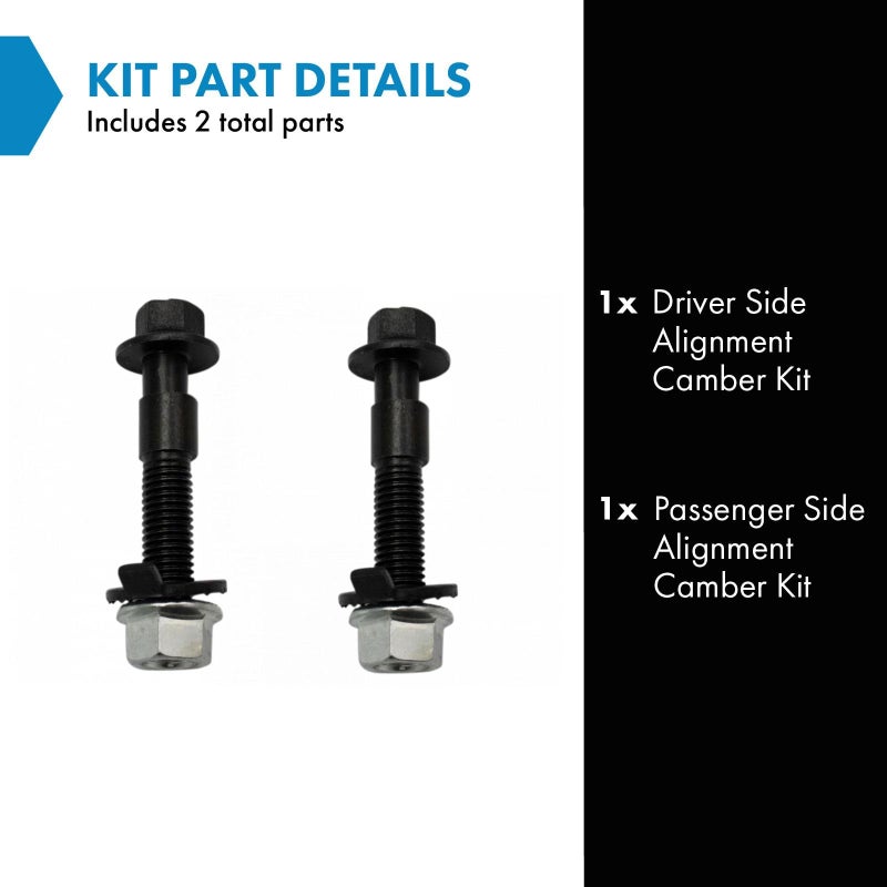 TRQ Camber Bolt Compatible with 05â€“14 Ford Mustang 00â€“13 Chevrolet Impala 19â€“23 Toyota RAV4 01â€“15 Honda Civic 02â€“23 Nissan Altima 07â€“17 Jeep Compass 96â€“20 Dodge Grand Caravan 10â€“17 GMC Terrain - Image 2