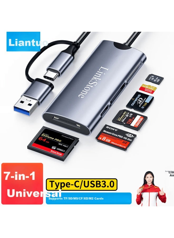 Linkstone Type-c Multi-function Card Reader Usb 3.0 Multi-in-one High-speed Sd/tf/cf/xd/ms/m2 Card Reader Compatible With Sony Memory Stick Digital Camera - Image 1
