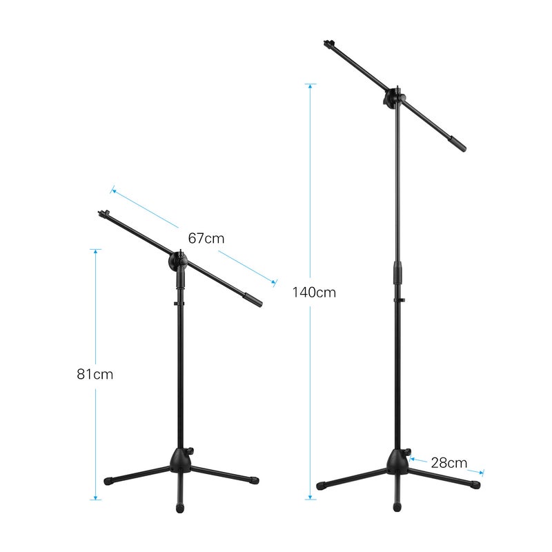 Adjustable Height Light Stand Durable Aluminum Alloy Floor Tripod Kit Black - Image 4