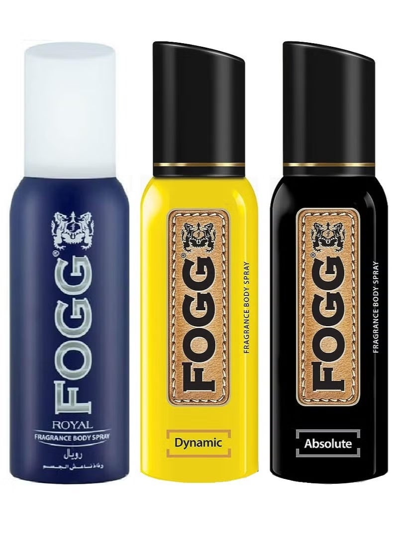 Set of 3 Body Spray For Men 3 x 120ml