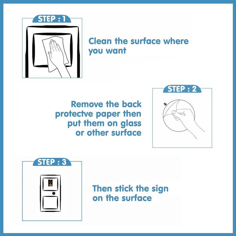 BerryBox Black Golden Stickers For Glass Doors For Office, Stores, Cafe, Hotel, Restaurant, Business & Shop, Self-Adhesive, Acrylic Signage (Gents Ladies, Black Gold) - Image 5