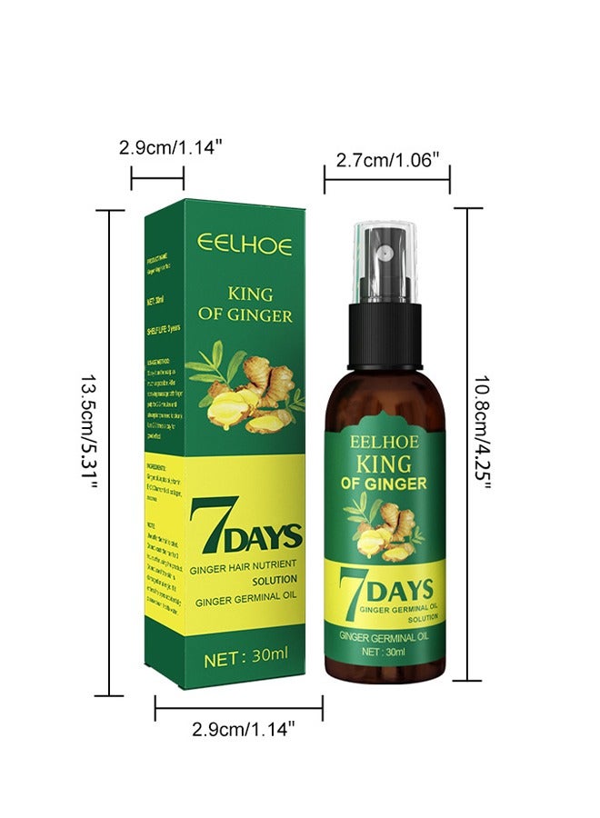 Ginger Germinal oil- Hair Growth Spray, Rapid Growth Hair Treatment 7 Day Hair Growth Serum Essence Oil Regrow, Ginger Essential Oil Stop Hair Loss Hair, Thinning Treatment Hair Growth Oil For Women &