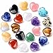 Funewest 28PCS Healing Crystals Heart Stones Natural Gemstone Bulk Set Small Polished Crystal Stones for Meditation Mindfulness Gifts Pocket Decor Spiritual Collection - Image 2
