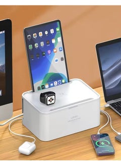 4-in-1 Power Extension Cord and Cable Management Box, 5 Universal Outlets 3 USB 2M Cable Power Strip, Elegant Organizer Box for Child & Pet Protection and Stylish Desktop - pzsku/Z8EA11A8F456AC0BC4D3FZ/45/_/1735743938/f0928f0e-bb39-47b6-a65b-384716f17c42