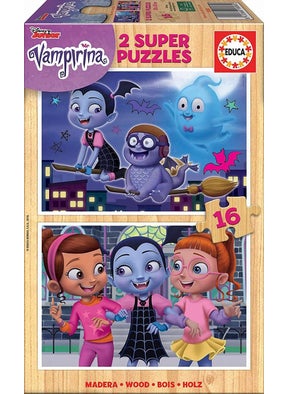 EDUCA Vampirina 2X16 Wooden Children's Puzzle 