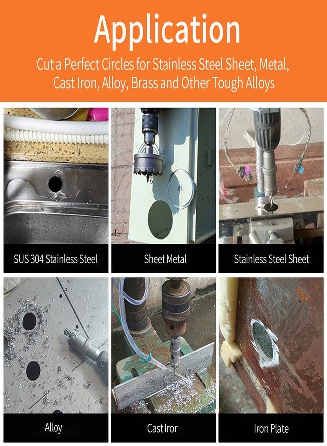 UPTODATETOOLS 70mm Carbide Hole Cutter, TCT Hole Saws for 2mm Stainless Steel Sheet Metal - Image 5