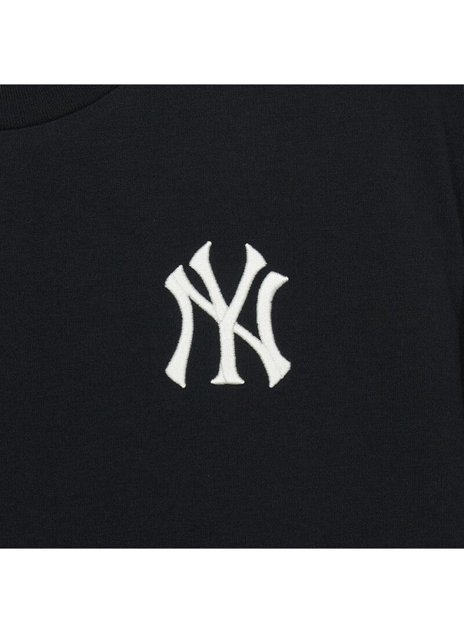 MLB تي شيرت بكم قصير بظهر ملصق موحد للأب والأم مع ياقة مستديرة - رياضي وكاجوال ومتعدد الاستخدامات 7atsl0363-50bks-130 - Image 2