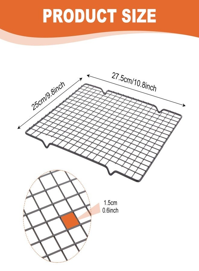 DAJAVE 8 Pack Cooling Racks for Cooking and Baking, 10x11 Inch Wire Rack Baking Rack, Heavy Duty Baking Rack For Oven Cooking, Roasting, Grilling Drying(Black) - Image 2