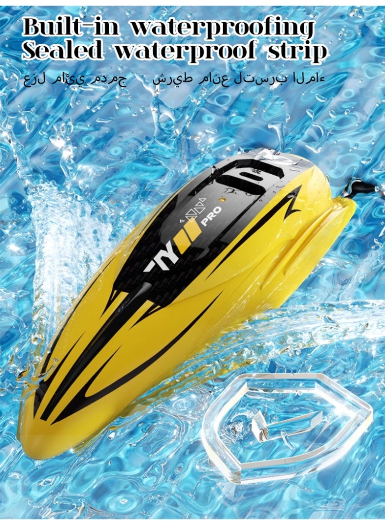 Wireless Mini Remote-Controlled Speedboat Spinning and Tumbling Stunt Remote-Controlled Boat Dual-Motor Powerful Drive Children's Birthday Gift Toy for Children Aged 6 Years and Over - Image 3