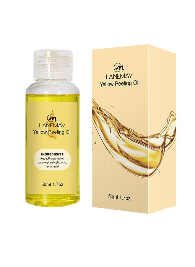 LANEMAY Yellow Peeling Oil, Extra Strength Yellow Peeling Oil Lightening Exfoliating, Suitable For Dark Skin, Body, Face, Dark Spots, Brightening Complexion 50ML - Image 2