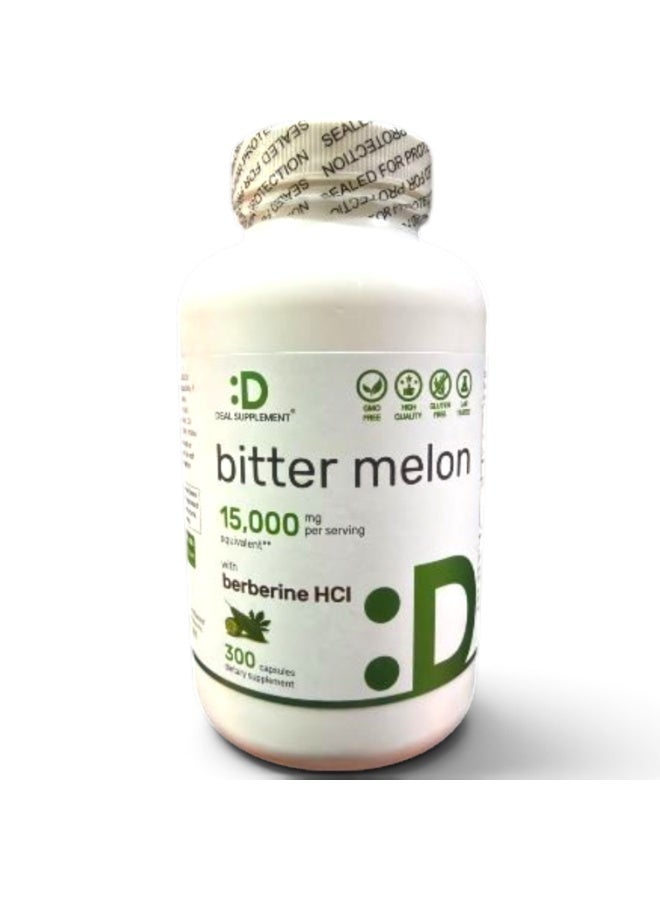 DEAL SUPPLEMENT Bitter Melon with Berberine HCl, 300 Capsules Packaging May Vary - Image 1