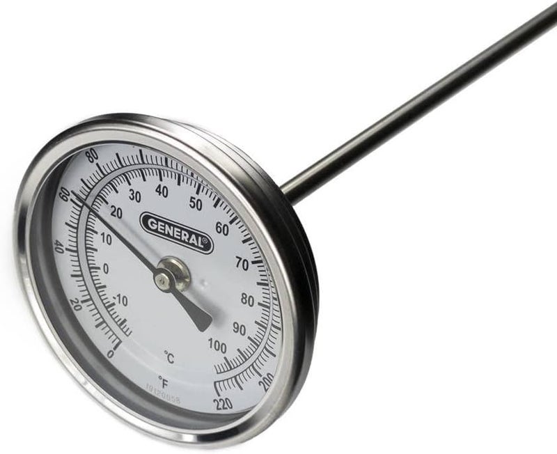 General Tools Analog Soil Thermometer #T300-36 with 36 Inch Long Stem, 0° to 220° F Temperature Range for Gardening and Composting - Image 2