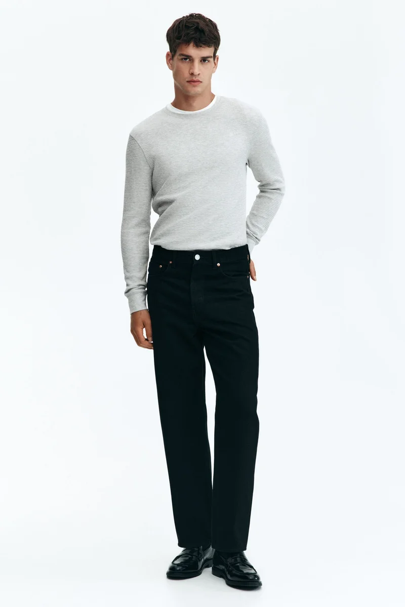 H&M Waffled jersey top