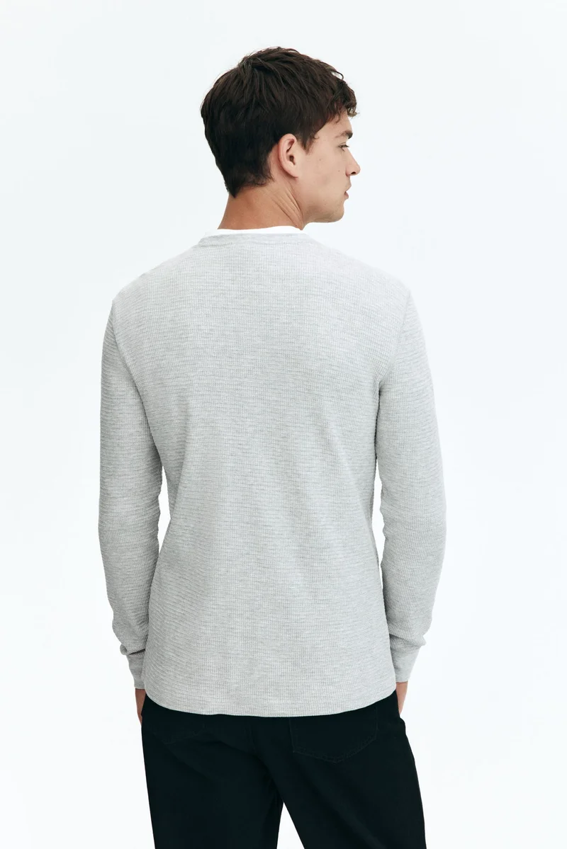 H&M  Waffled jersey top for Men | Best Price UAE