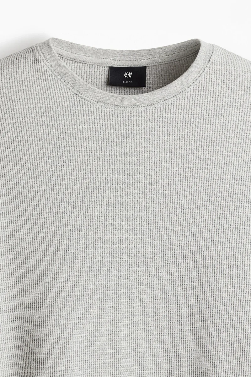 H&M  Waffled jersey top for Men | Best Price UAE