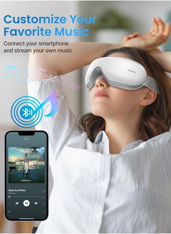 RENPHO - Eyeris 1 Mothers Day Gifts, Eye Massager with Heat, Gifts for Mom/Dad, Heated Eye Mask with Bluetooth Music, Face Massager, Eye Care Device, Smart Eye Mask for Relax Eye, Reduce Eye Strain - Image 1