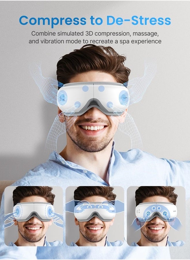 RENPHO - Eyeris 1 Mothers Day Gifts, Eye Massager with Heat, Gifts for Mom/Dad, Heated Eye Mask with Bluetooth Music, Face Massager, Eye Care Device, Smart Eye Mask for Relax Eye, Reduce Eye Strain - Image 1