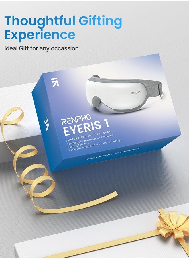RENPHO - Eyeris 1 Mothers Day Gifts, Eye Massager with Heat, Gifts for Mom/Dad, Heated Eye Mask with Bluetooth Music, Face Massager, Eye Care Device, Smart Eye Mask for Relax Eye, Reduce Eye Strain - Image 1