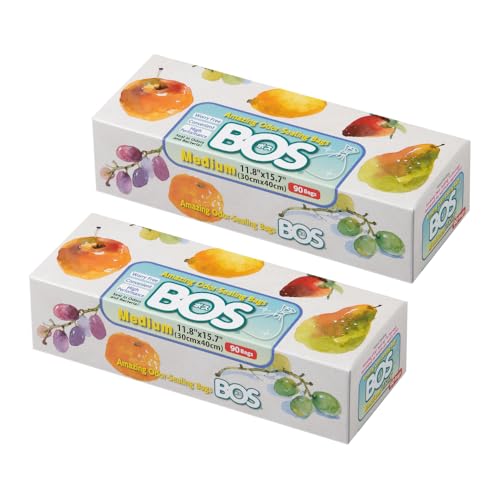 BOS Amazing Odor Sealing Disposable Bags for Diapers Food Waste Ostomy Bags Pet Waste or any Sanitary Product Disposal Durable and Unscented SizeM ColorWhite 90 count Pack of 2 180 Bags - Image 2