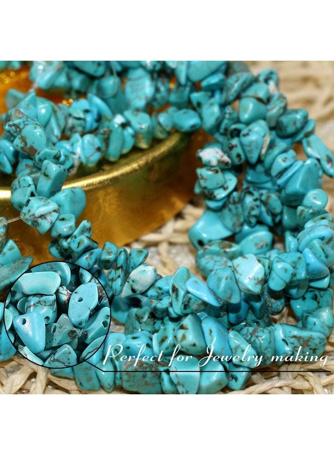 Stone Beads 3-5mm About 450pcs for Jewelry Making, Bracelets and Crafts (Turquoise)  - Image 3